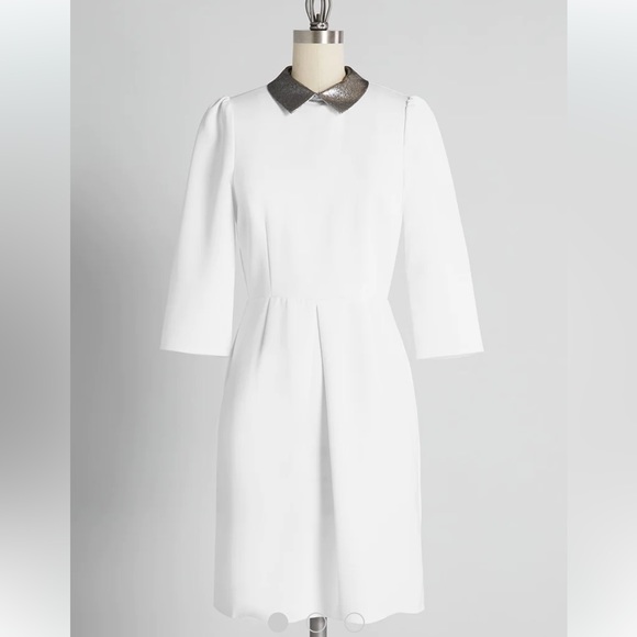 Little Mistress Dresses & Skirts - White collared dress